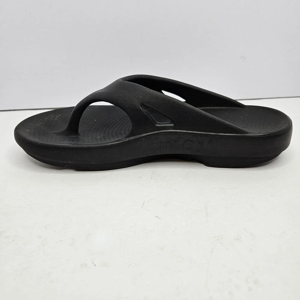 Under Armour Hurley Black Flip Flops Mens Size 9‎ Heel To Toe 11.5